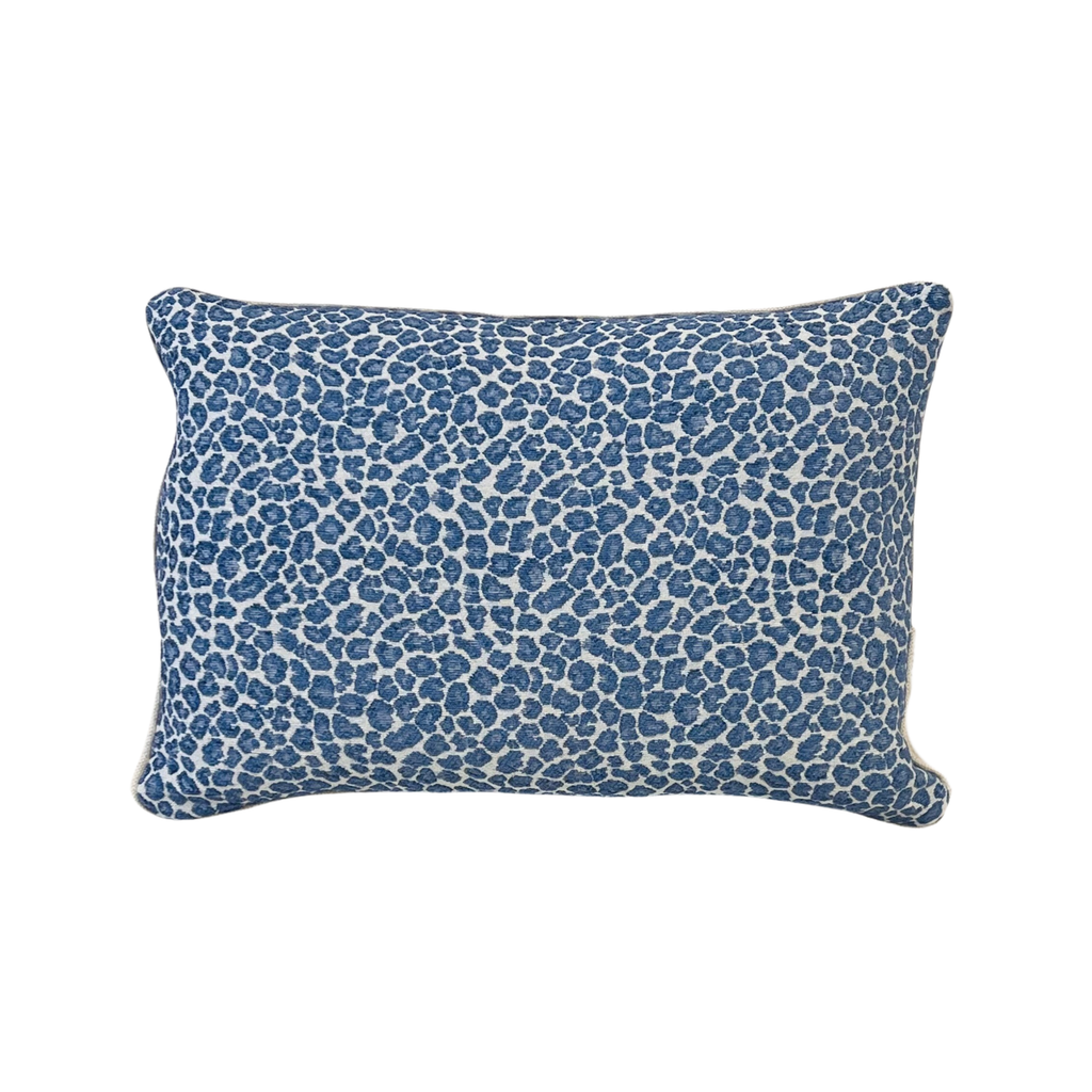Blue Animal Print Lumbar Pillow