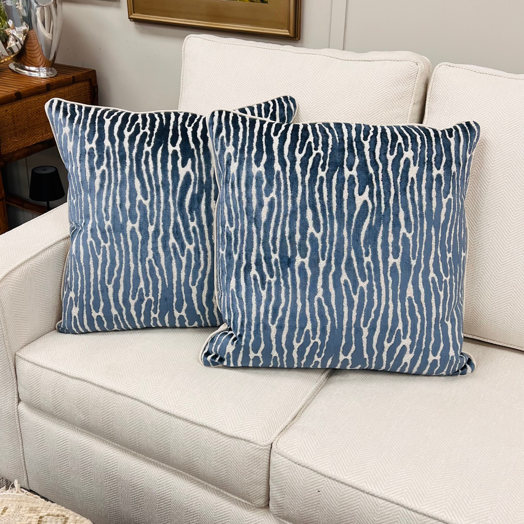 Blue Bark Throw Pillow
