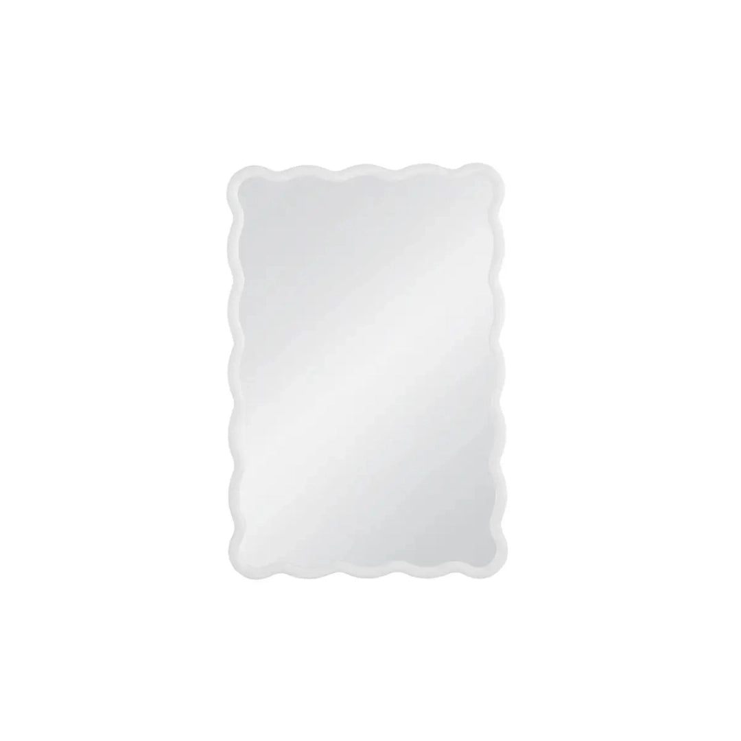 Bryony White Wavy Rectangle Mirror