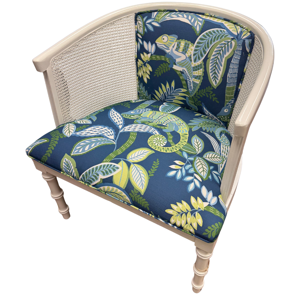Chameleon Cane Barrel Chair