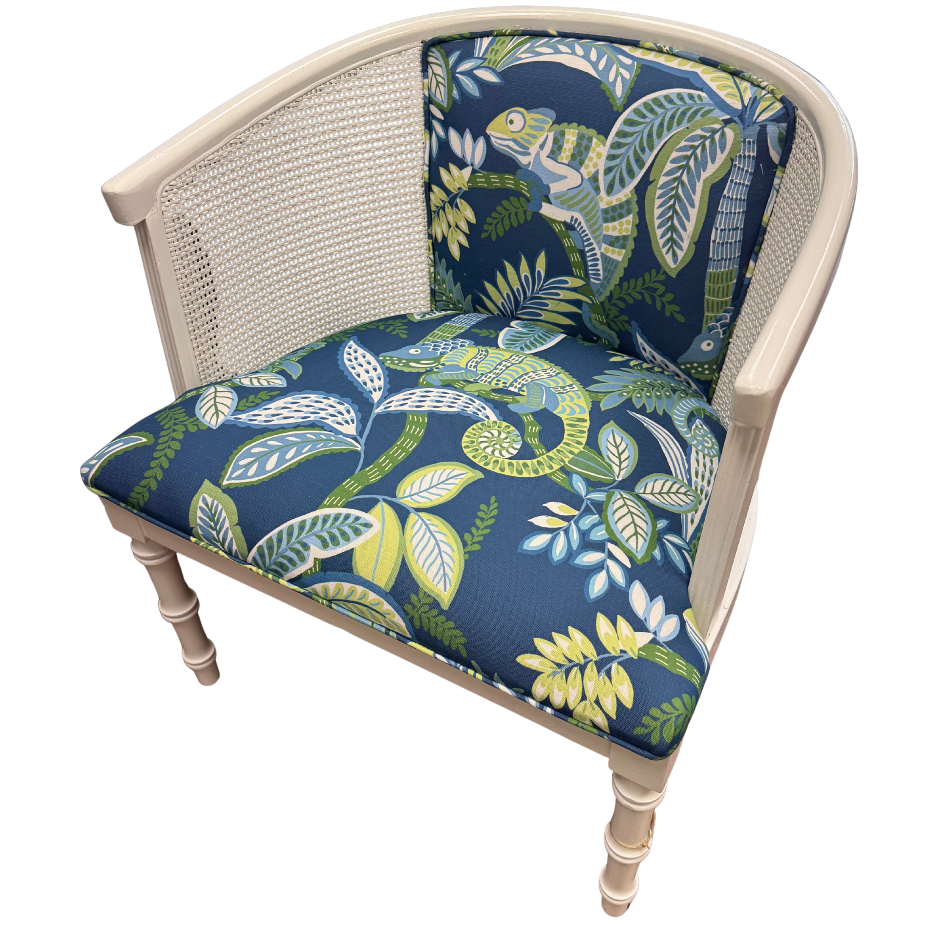 Chameleon Cane Barrel Chair