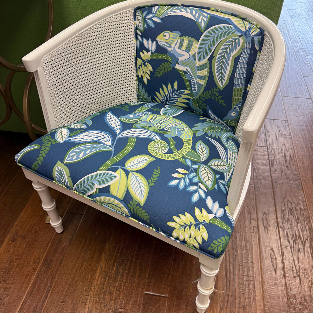 Chameleon Cane Barrel Chair