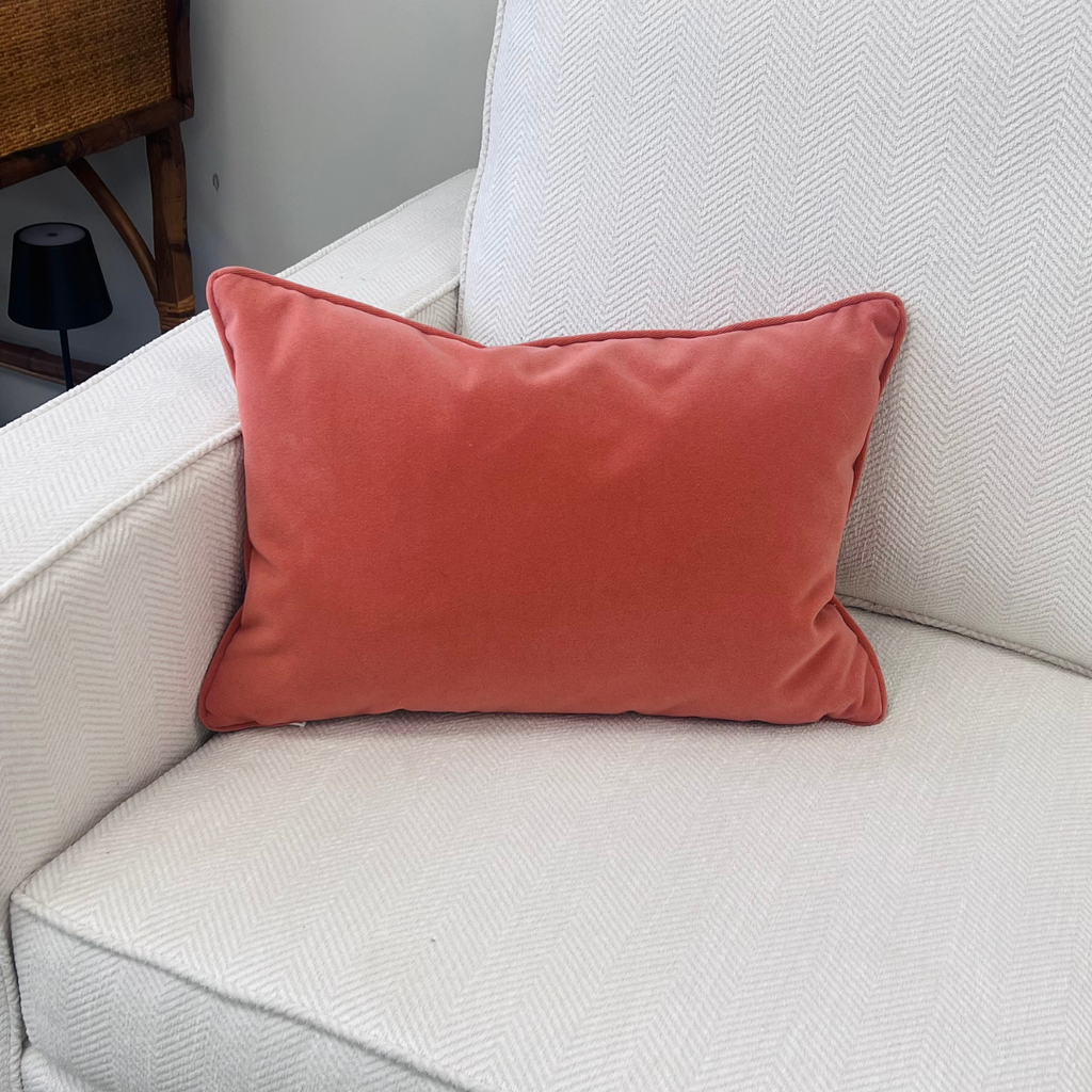Coral Textured Lumbar Pillow