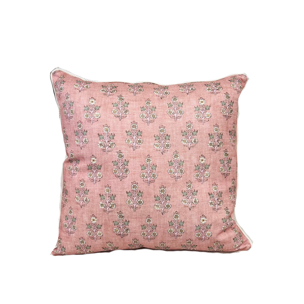 Dusty Rose Dandelion Throw Pillow