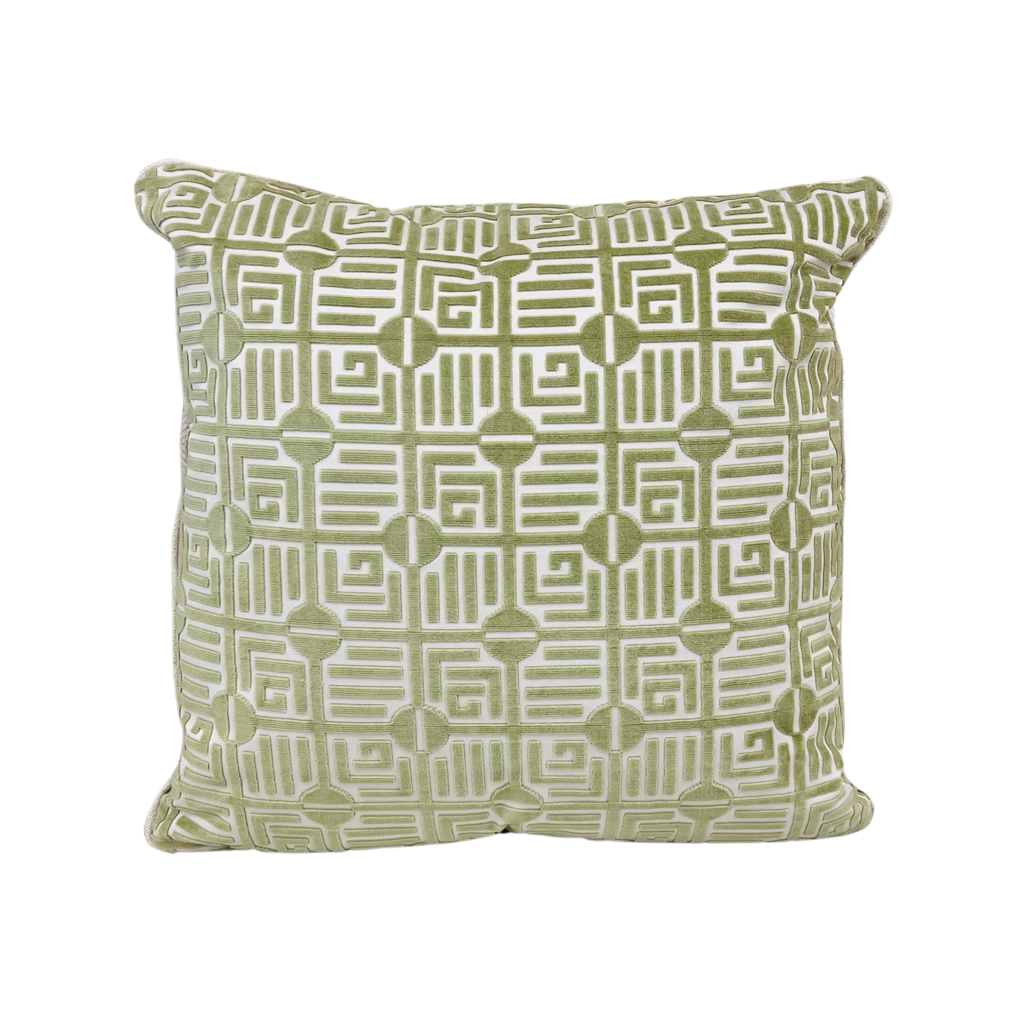 Green Maze Throw Pillow