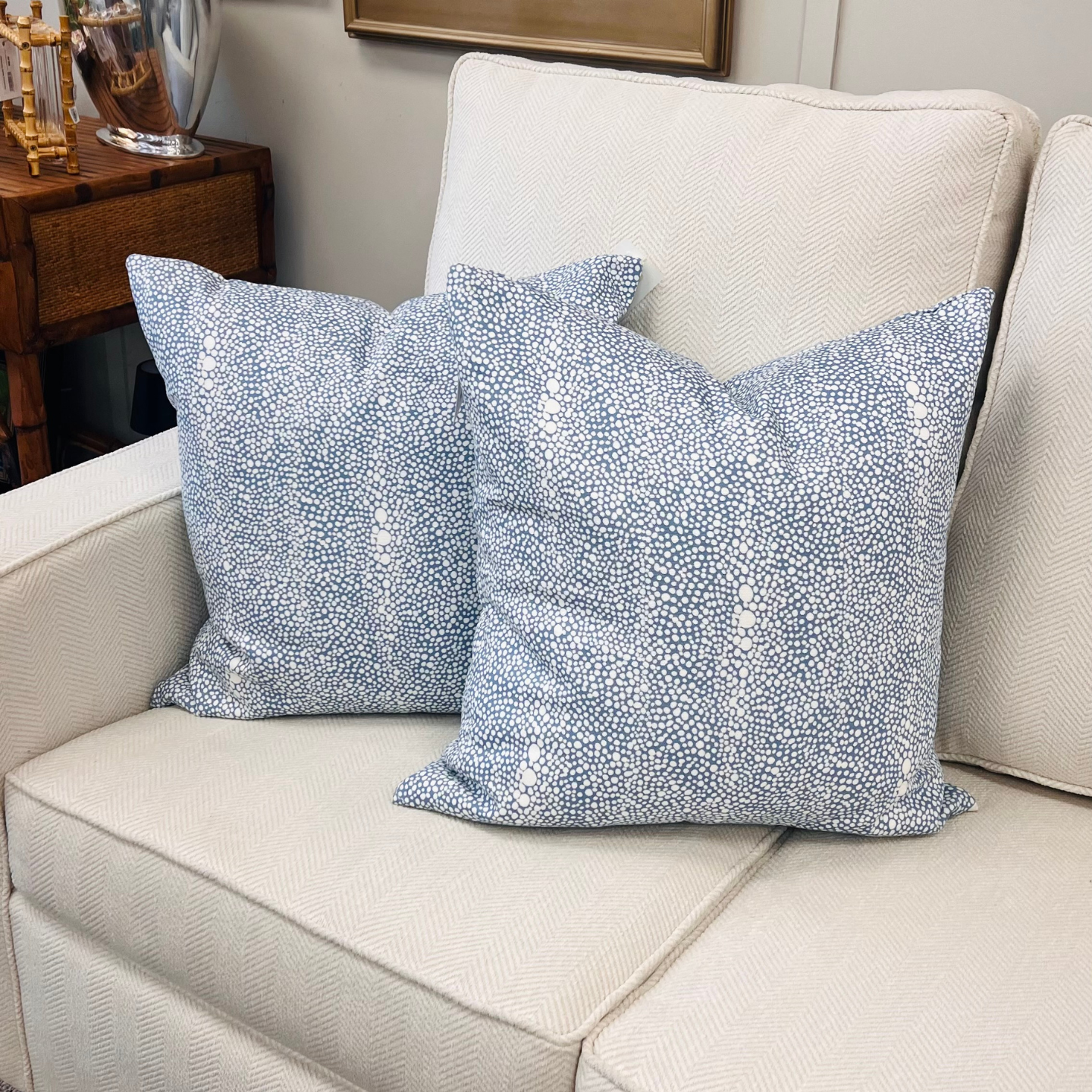 Harbor Shagreen Throw Pillow