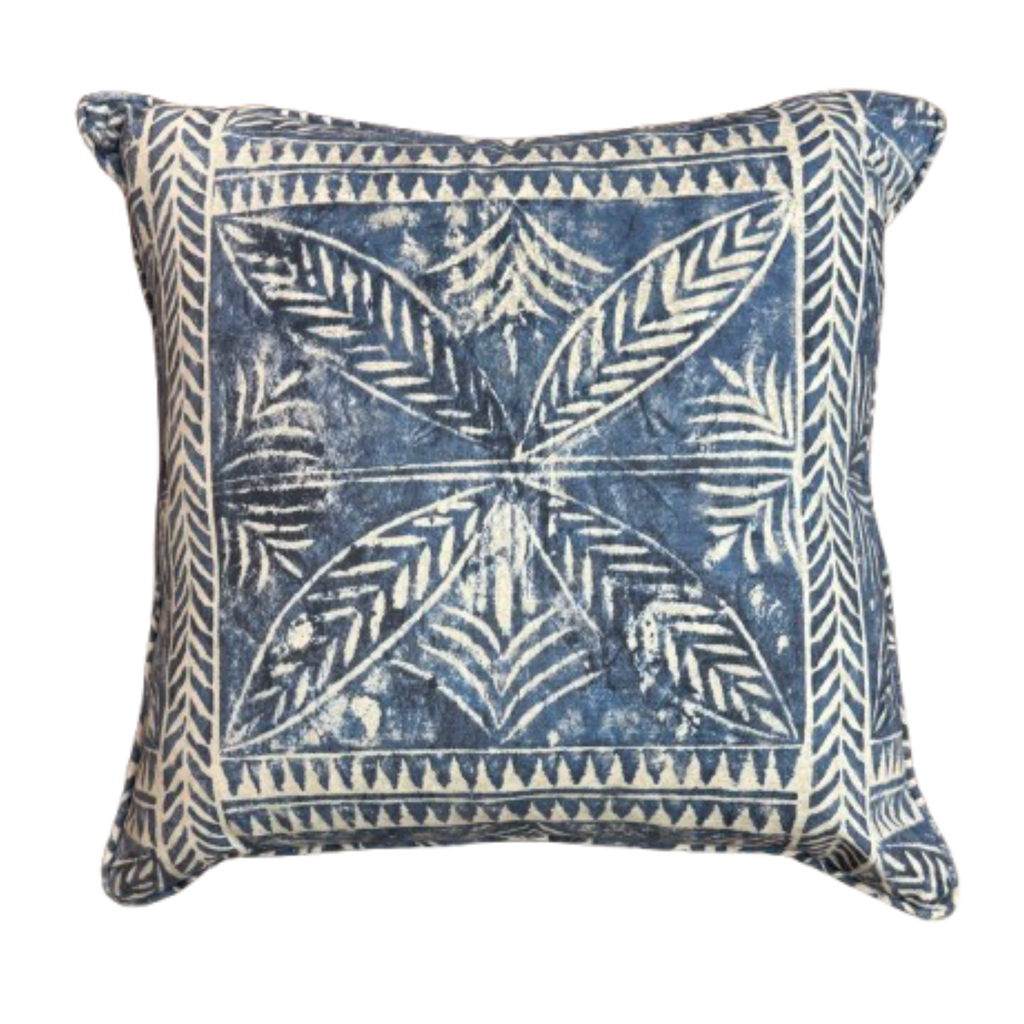 Indigo Batik Throw Pillow