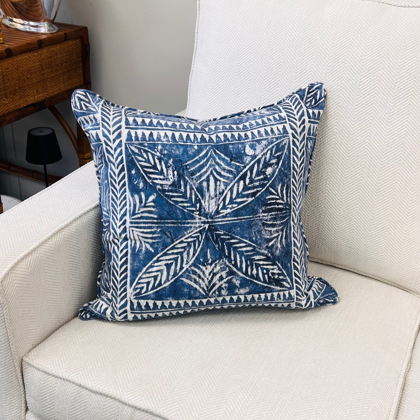Indigo Batik Throw Pillow