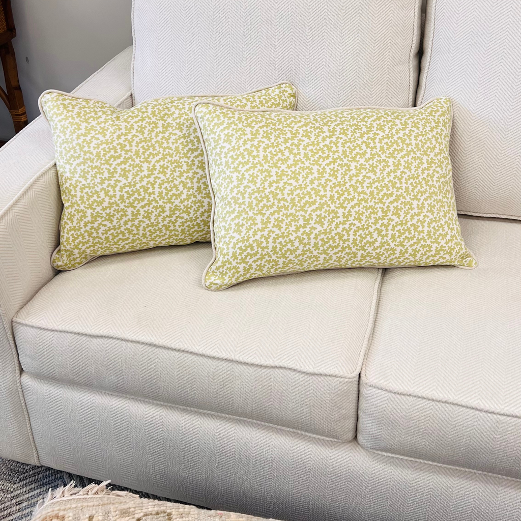 Lime Green Algae Lumbar Pillow
