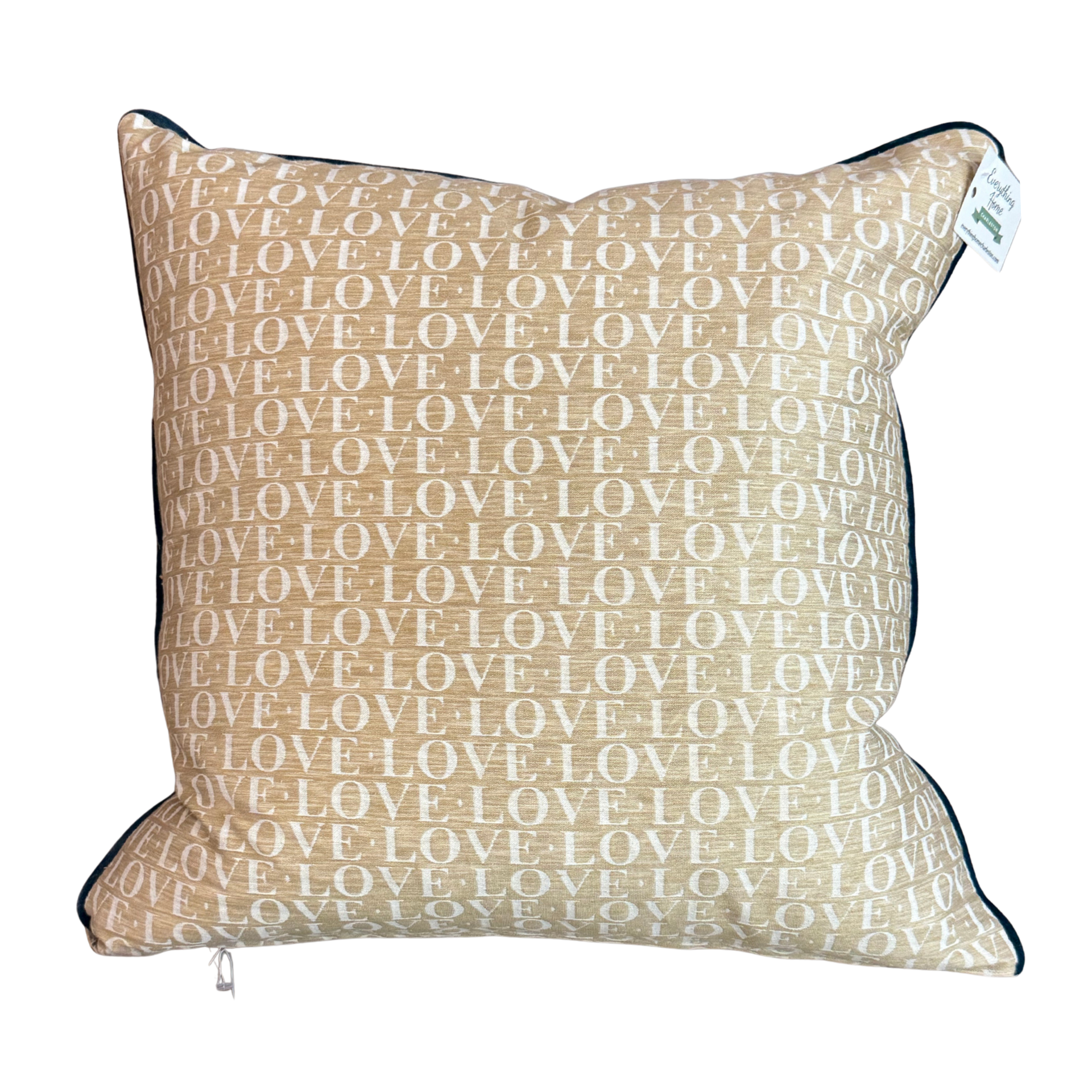 Natural Love Script Throw Pillow