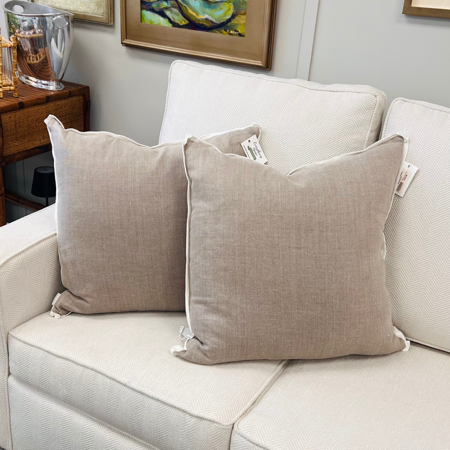 Oatmeal Linen Pillow