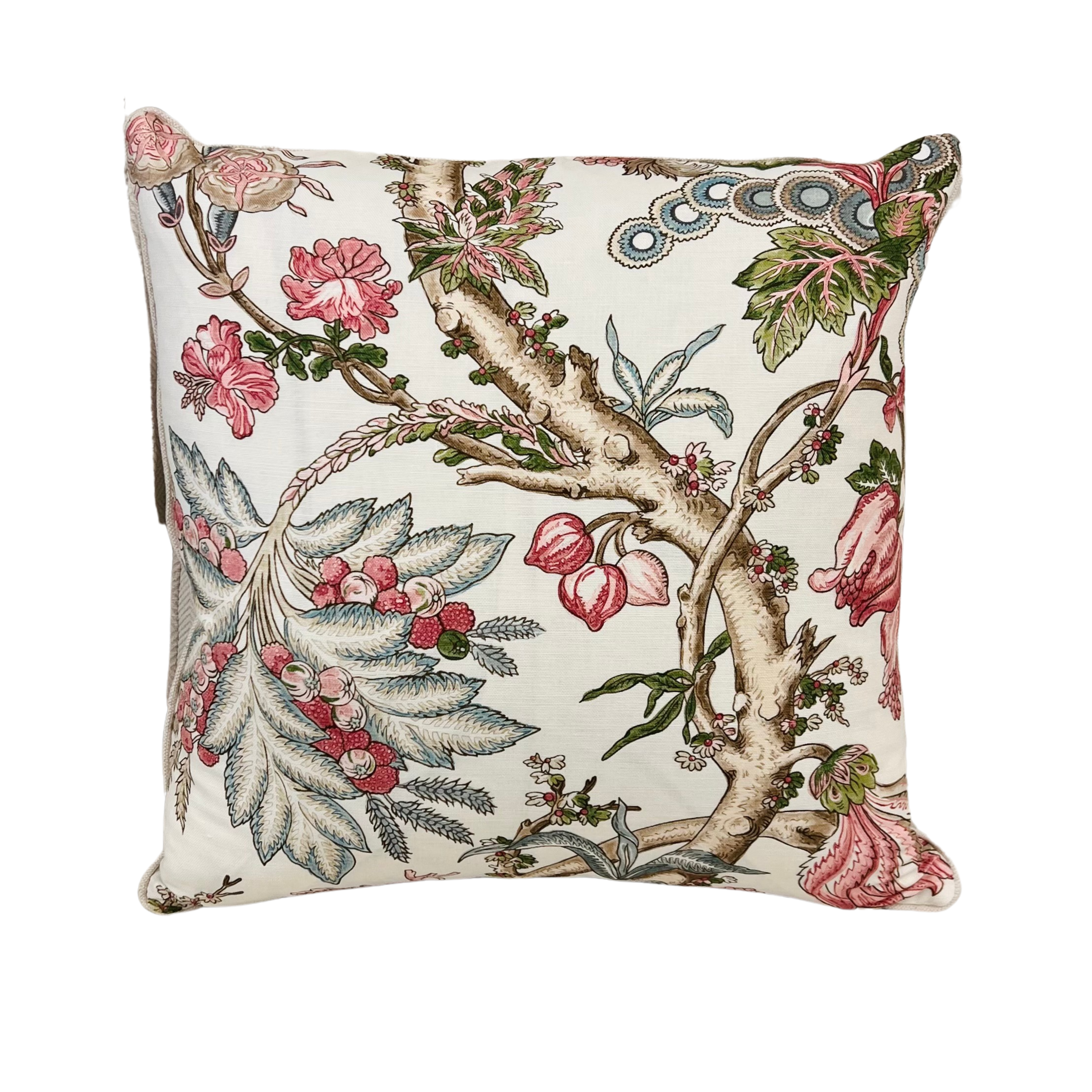 Pink Blossom Throw Pillow