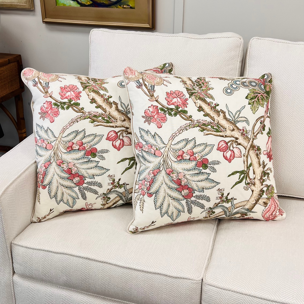 Pink Blossom Throw Pillow