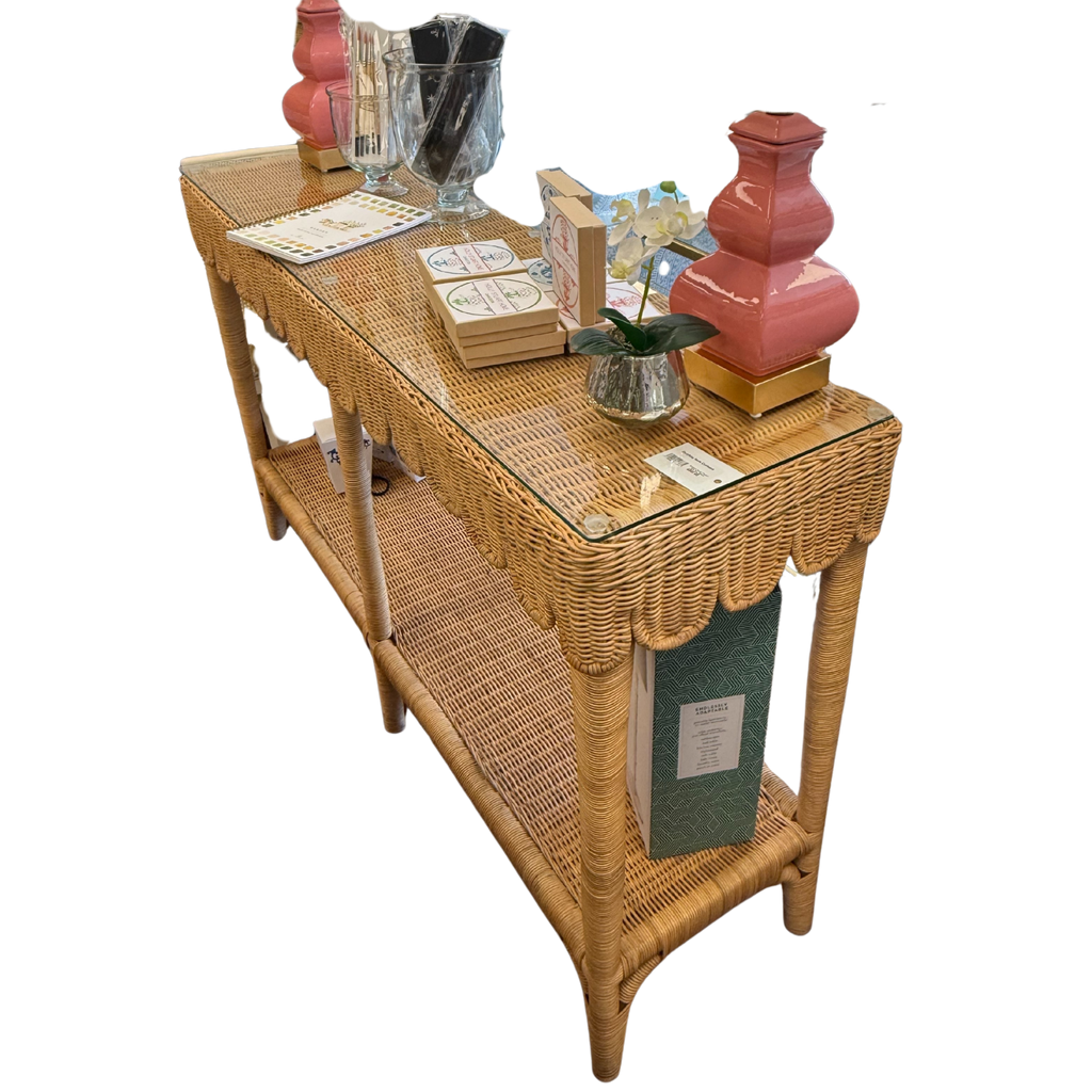 Maison Riviera Rattan Console Table Riviera Console Table – Everything Home Charleston