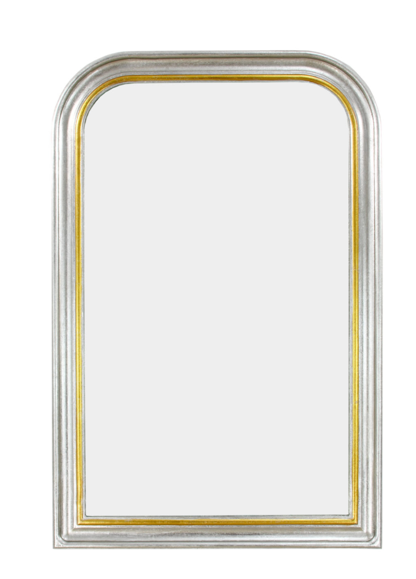 Louis Philippe Reproduction Large Silver Gold Mirror