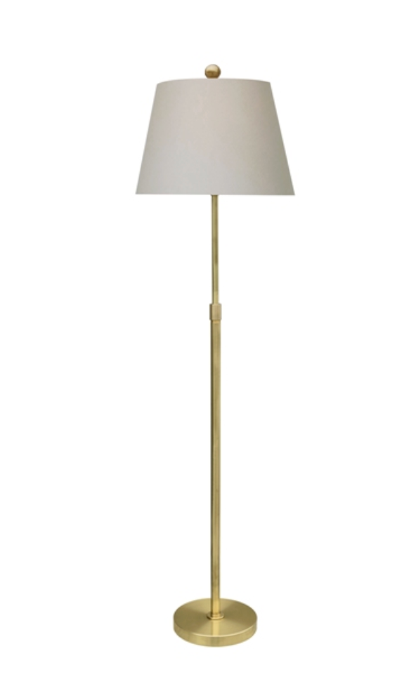 Solid Brass Floor Adjustable Lamp with Shade