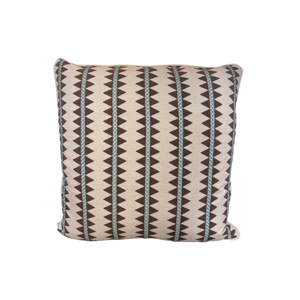 Pillow 22" x 22" in Thibaut Reno Stripe