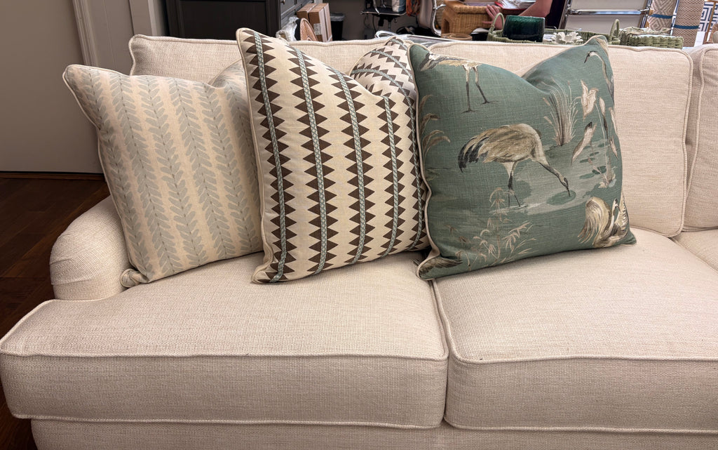 Pillow 22" x 22" in Thibaut Reno Stripe